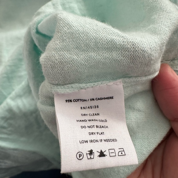 Soft by NAADAM Cotton Cashmere Button Duster Cardigan Size 2X Mint Green - Picture 3 of 6
